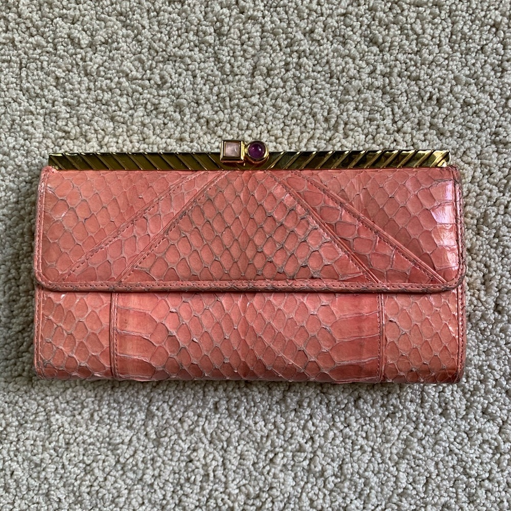 Vintage Judith Leiber Snakeskin Clutch/Wallet